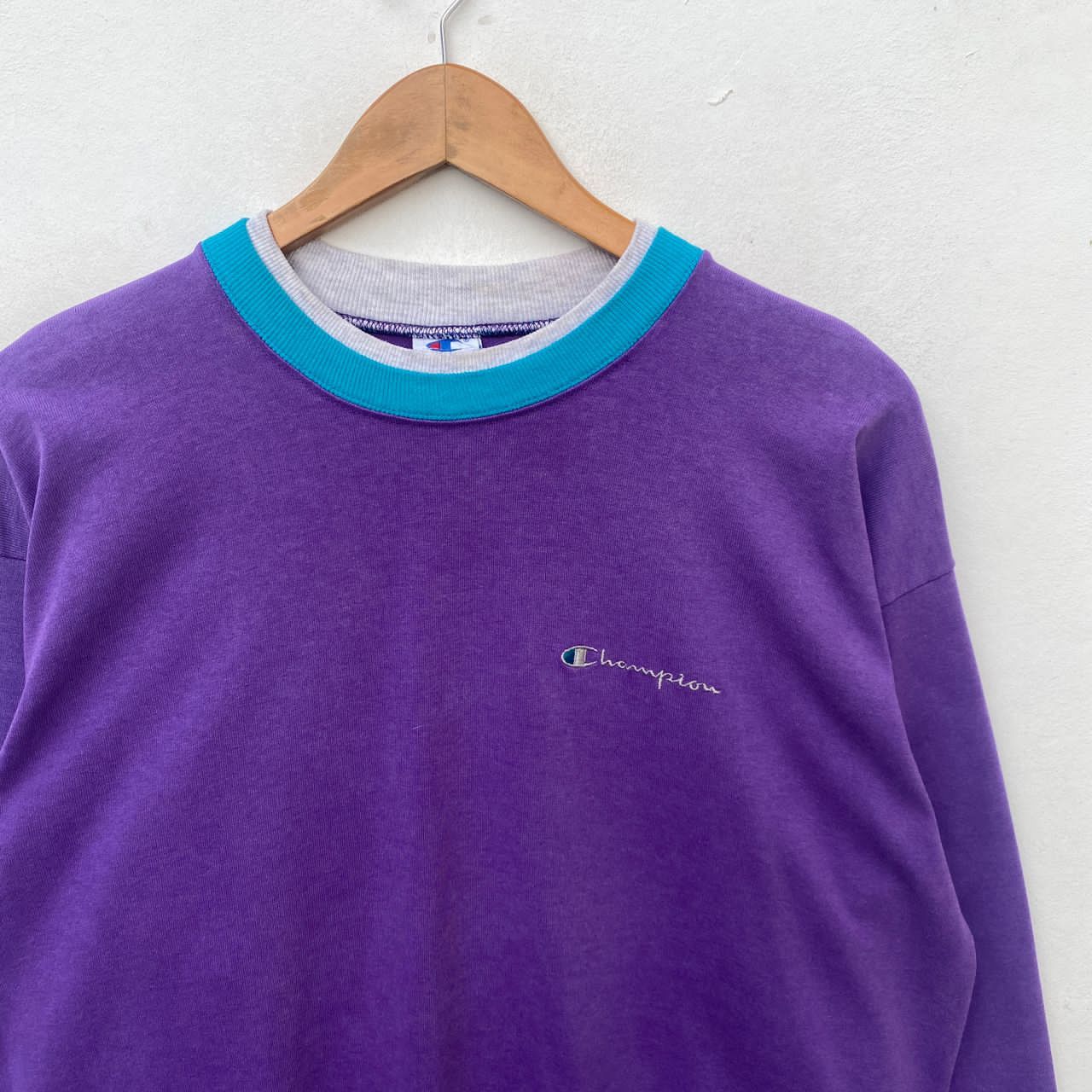 Champion × Vintage VINTAGE CHAMPION THIN SWEATSHIRT LARGE PULLOVER Size US L / EU 52-54 / 3 - 3 Thumbnail