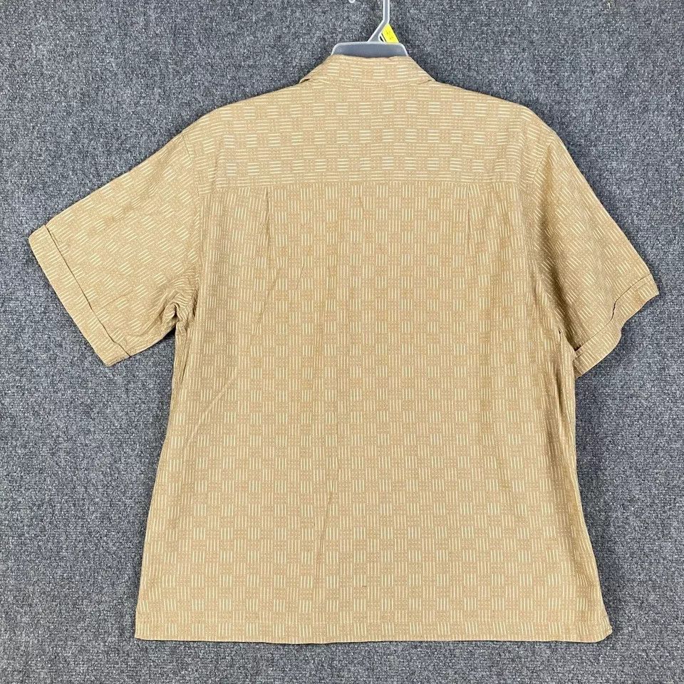 Arrow Arrow Button Up Shirt Men's Large Cotton Short Sleeve Tan Size US L / EU 52-54 / 3 - 2 Thumbnail