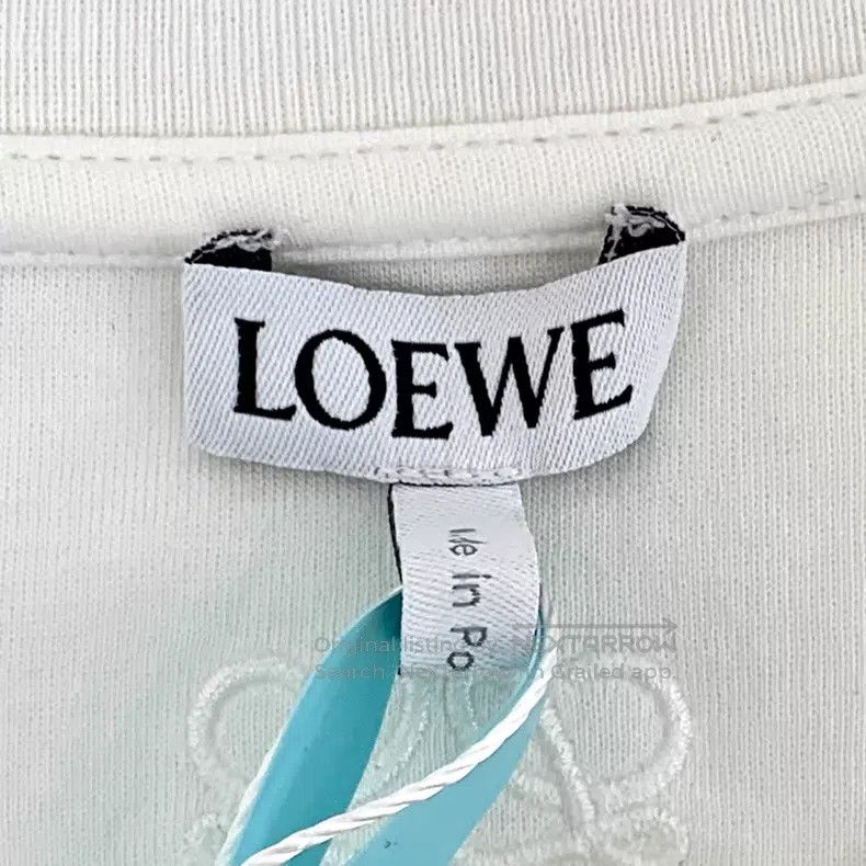 Loewe Loewe 25 Model White Logo Pattern Printed Cotton Crew Neck Size M / US 6-8 / IT 42-44 - 8 Thumbnail