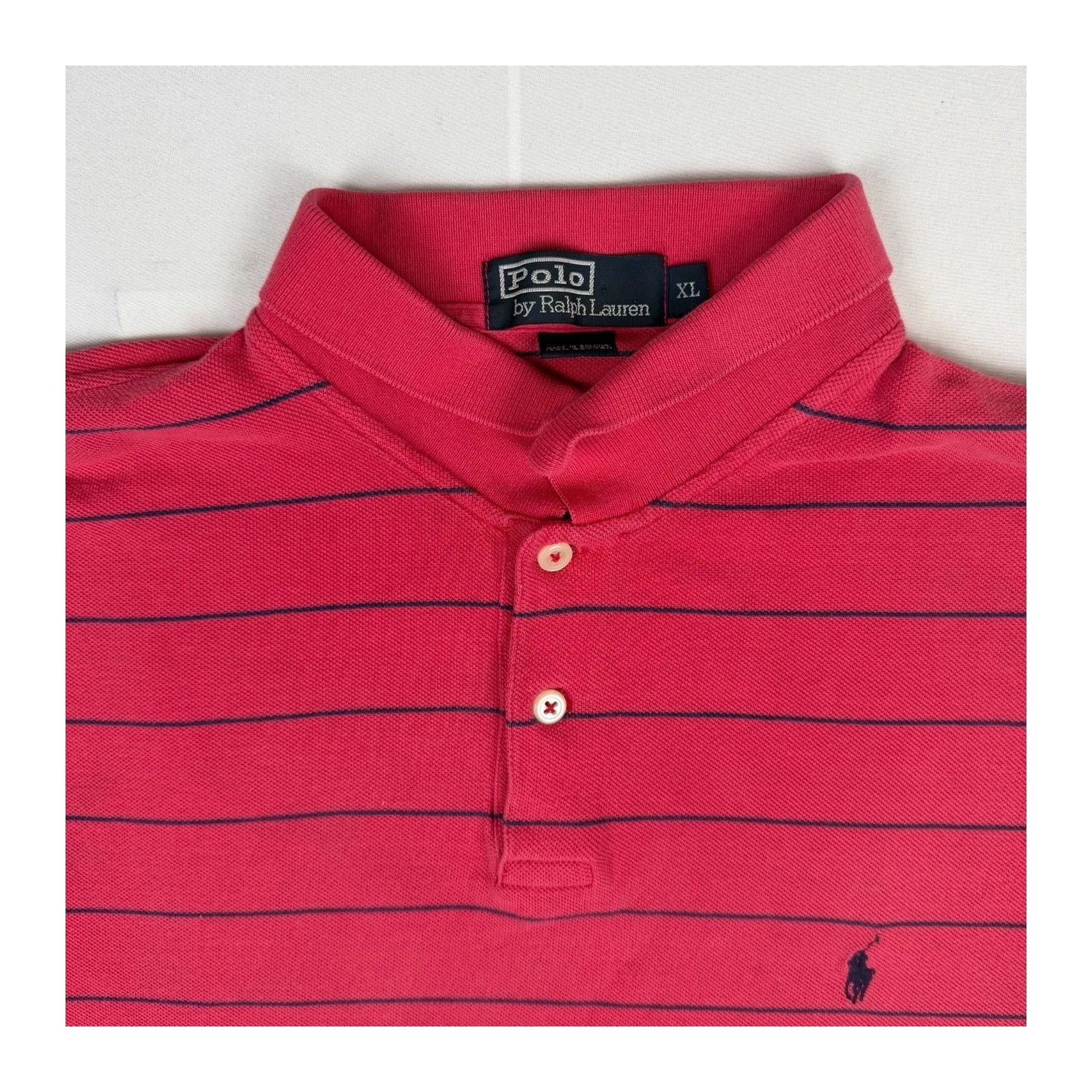 Polo Ralph Lauren Polo Ralph Lauren Shirt Mens XL Navy Red Striped Pique Class Size US XL / EU 56 / 4 - 4 Thumbnail