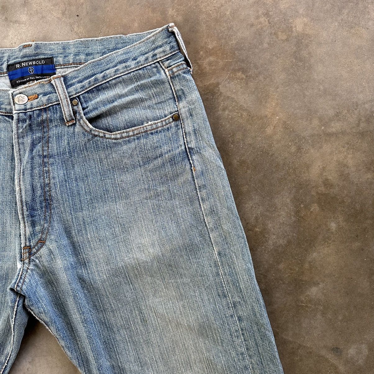Japanese Brand W33🔥Vintage R.Newbold Distressed Faded Denim Jean Pant Size US 33 - 5 Thumbnail
