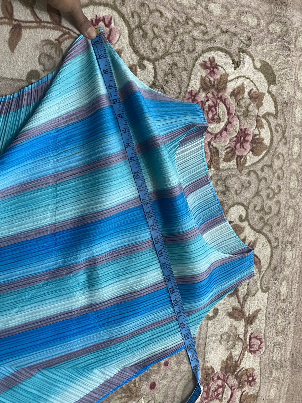 Pleats Please Issey Miyake PLEATS PLEASE Gradation Striped 3/4 Sleeve Top Size 3 Size M / US 6-8 / IT 42-44 - 10 Thumbnail