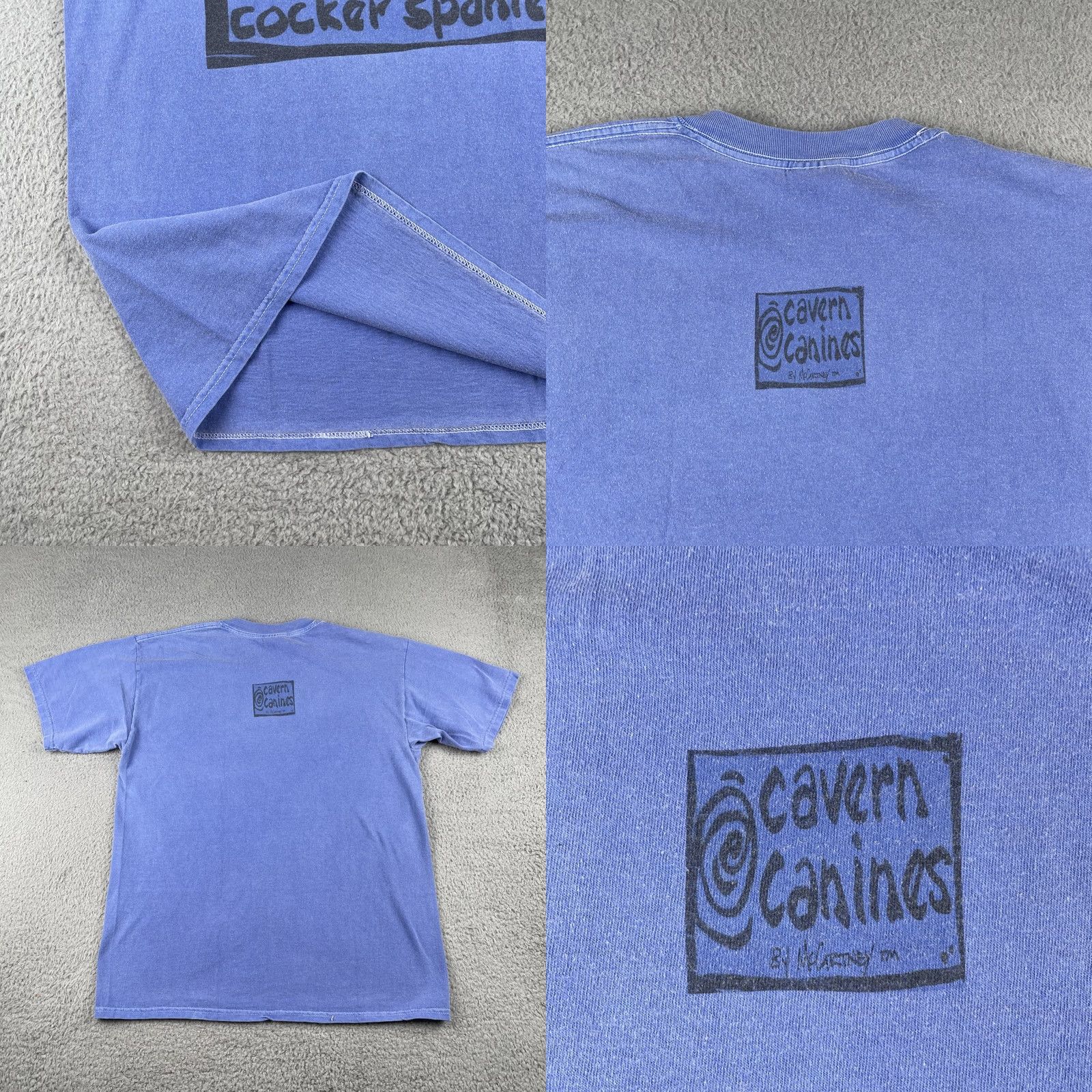 Gildan VINTAGE Gildan Blue Large T Shirt Cavern Canines Cocker Spaniel Dog Puppy Graphic 90s Mens Size US L / EU 52-54 / 3 - 8 Thumbnail