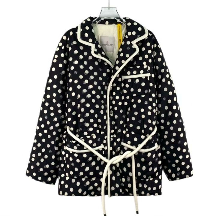 Moncler Moncler Brigitte Black Polka Dot Down Jacket Size S / US 4 / IT 40 - 1 Thumbnail