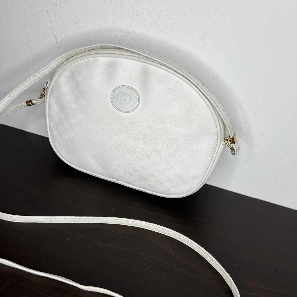 Gucci Vintage Gucci Crossbody Shoulder Bag Monogram White Logo 90s Size ONE SIZE - 2 Thumbnail