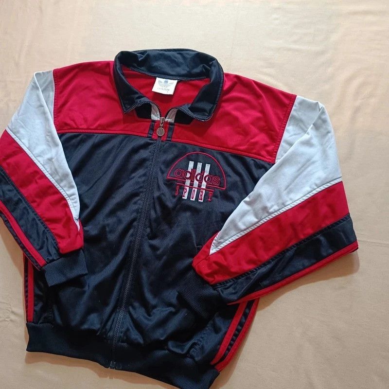 Adidas Vintage 80s Adidas Tracksuit Jacket Medium M Big Logo Size US M / EU 48-50 / 2 - 2 Thumbnail