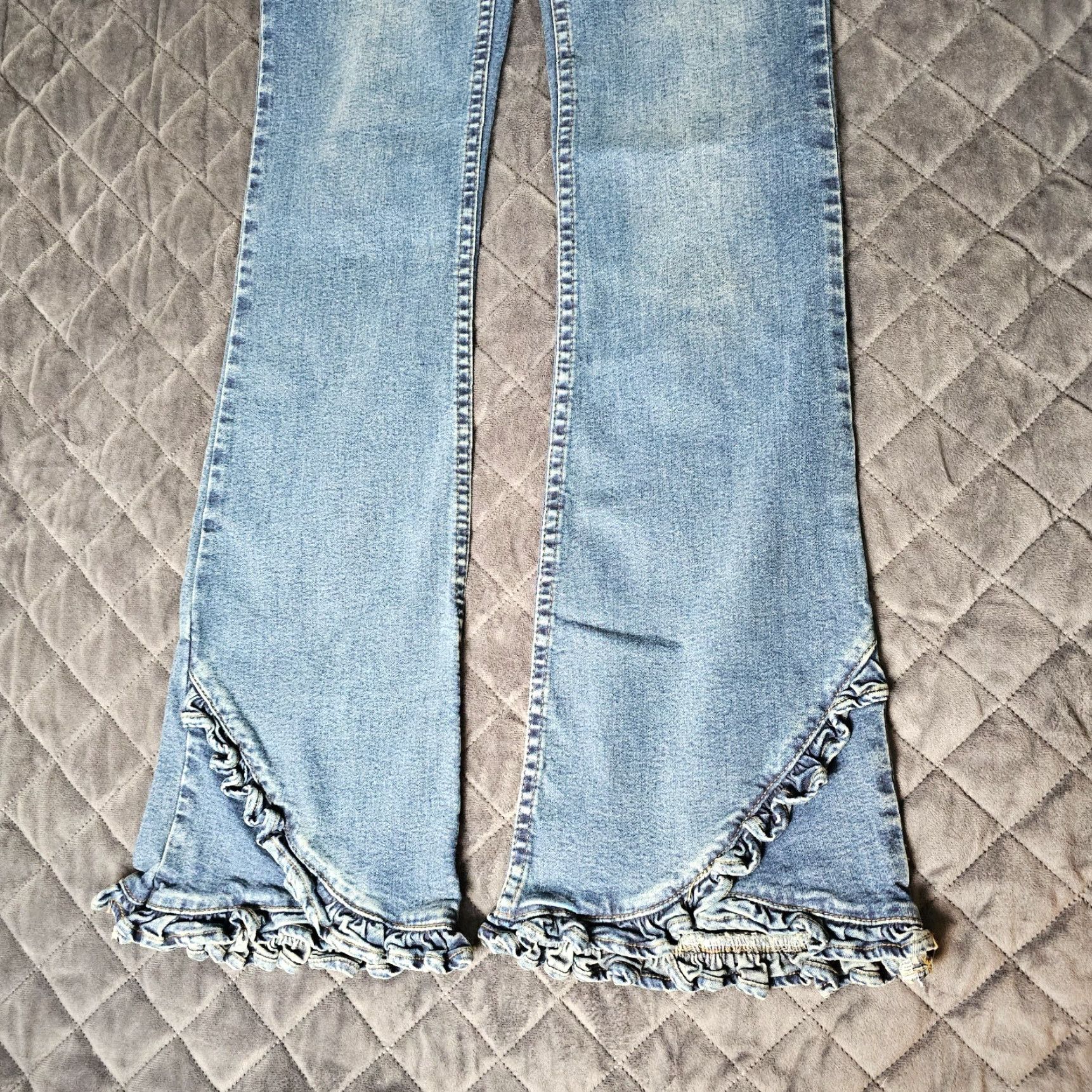 Denime VINTAGE Luc Jeans Womens Flared Denim Jeans Walnut 26 Waist Blue 90s Women's Size 26" / US 2 / IT 38 - 2 Thumbnail