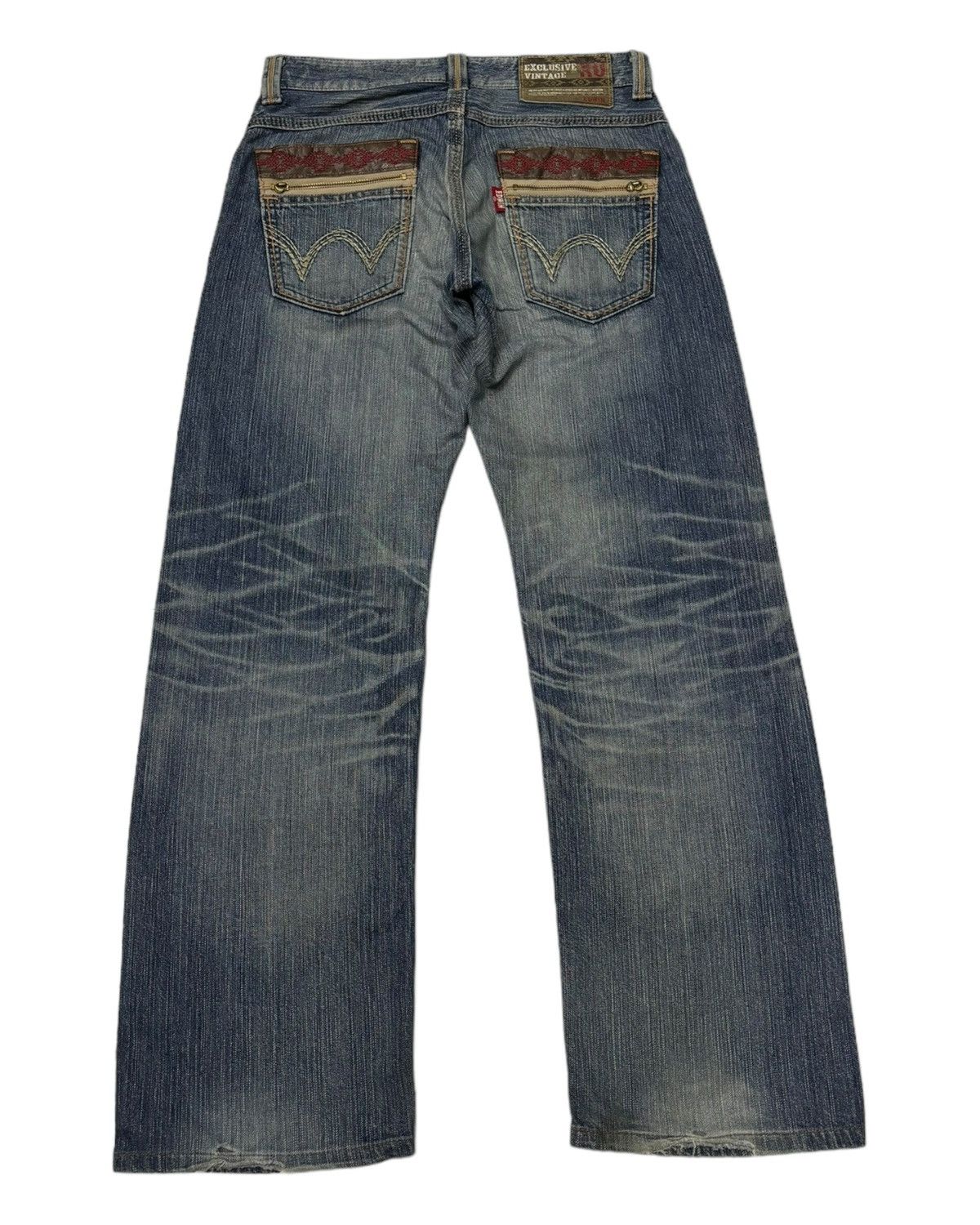 14th Addiction × Edwin × If Six Was Nine Vintage Baggy Edwin XU Distressed Denim Jeans Size US 31 - 2 Thumbnail