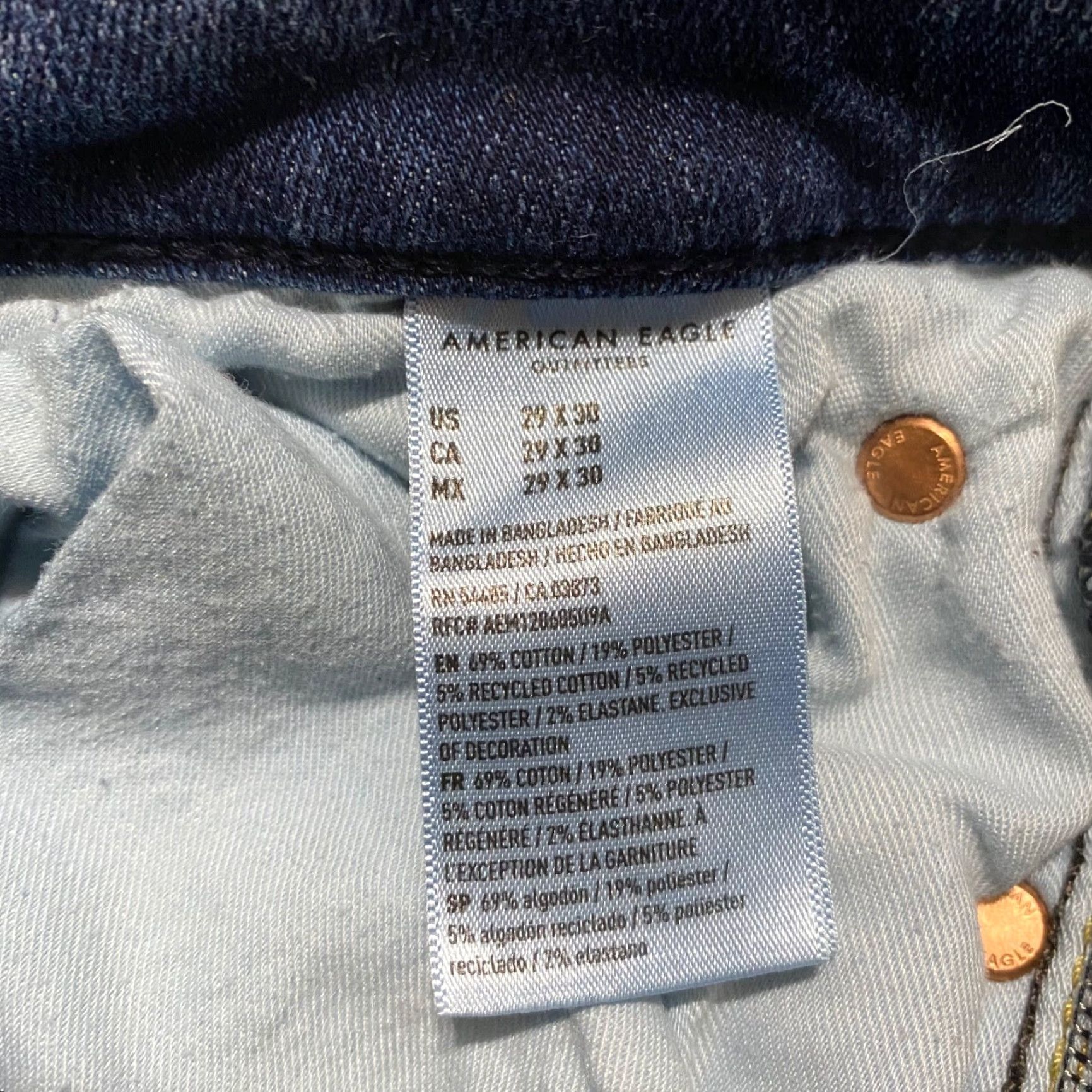 American Eagle Outfitters American Eagle Outfitters Jeans Main Selling Point Denim 29x30 Blue Low Rise Skinny 5-Pocket Mens Size US 28 / EU 44 - 4 Thumbnail