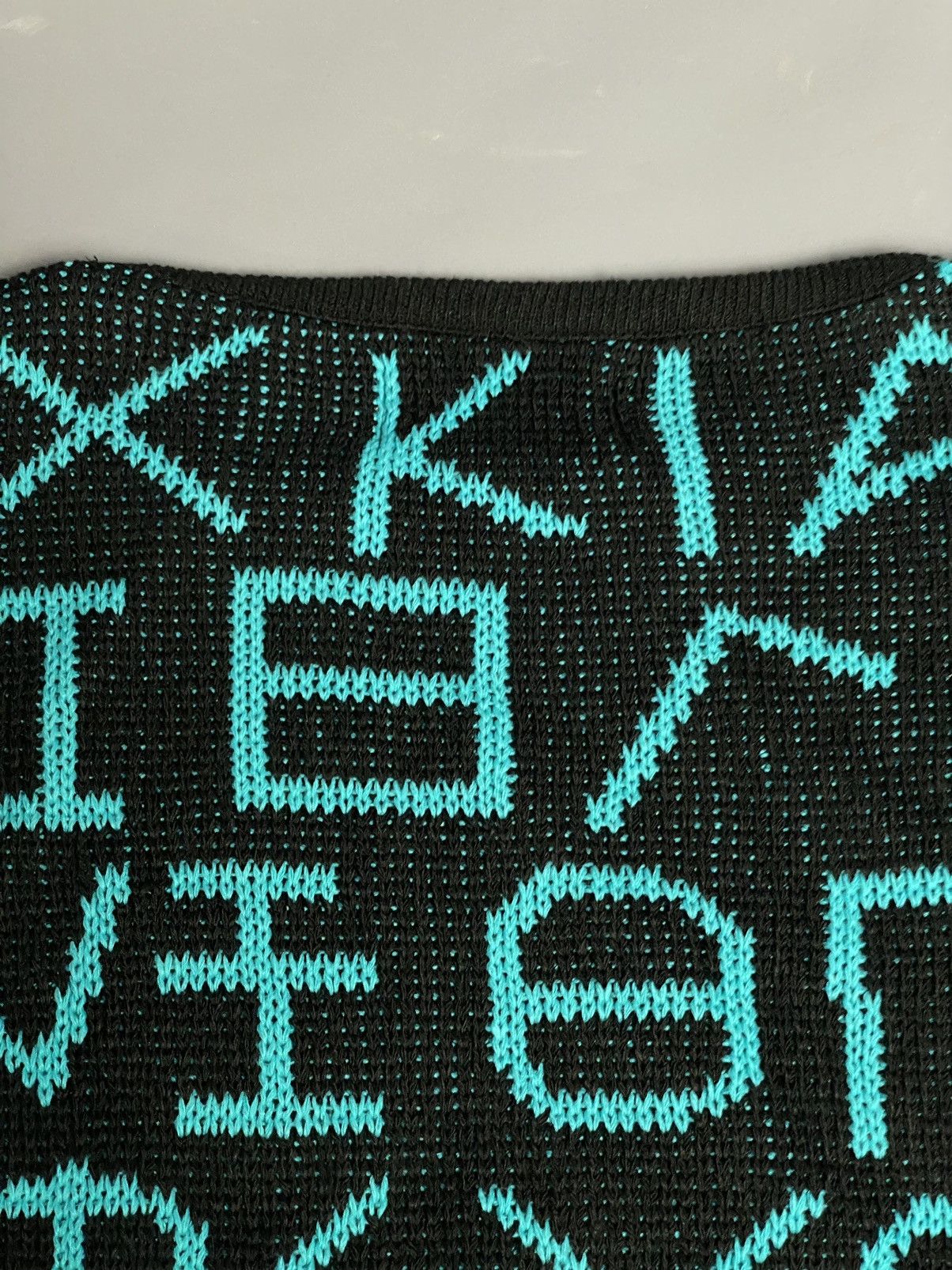 Other Vintage IN DESIGN Abstract Alphabet Acrylic Sweater USA Sz L Size US L / EU 52-54 / 3 - 16 Thumbnail