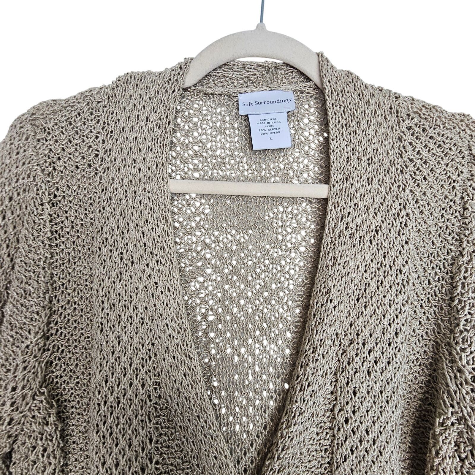 Soft Surroundings Soft Surroundings Sweater Cardigan Tan Cardigan Sweater L Size L / US 10 / IT 46 - 2 Thumbnail