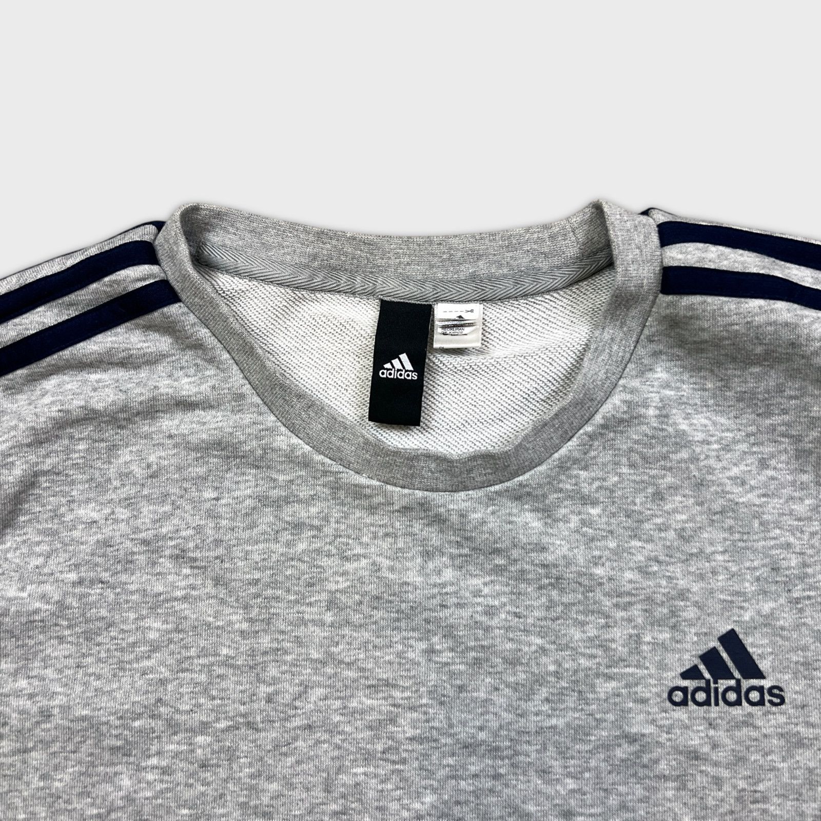 Adidas × Vintage Adidas Sweatshirt Large Stripe Spell Out Pullover Crewneck Size US L / EU 52-54 / 3 - 2 Thumbnail