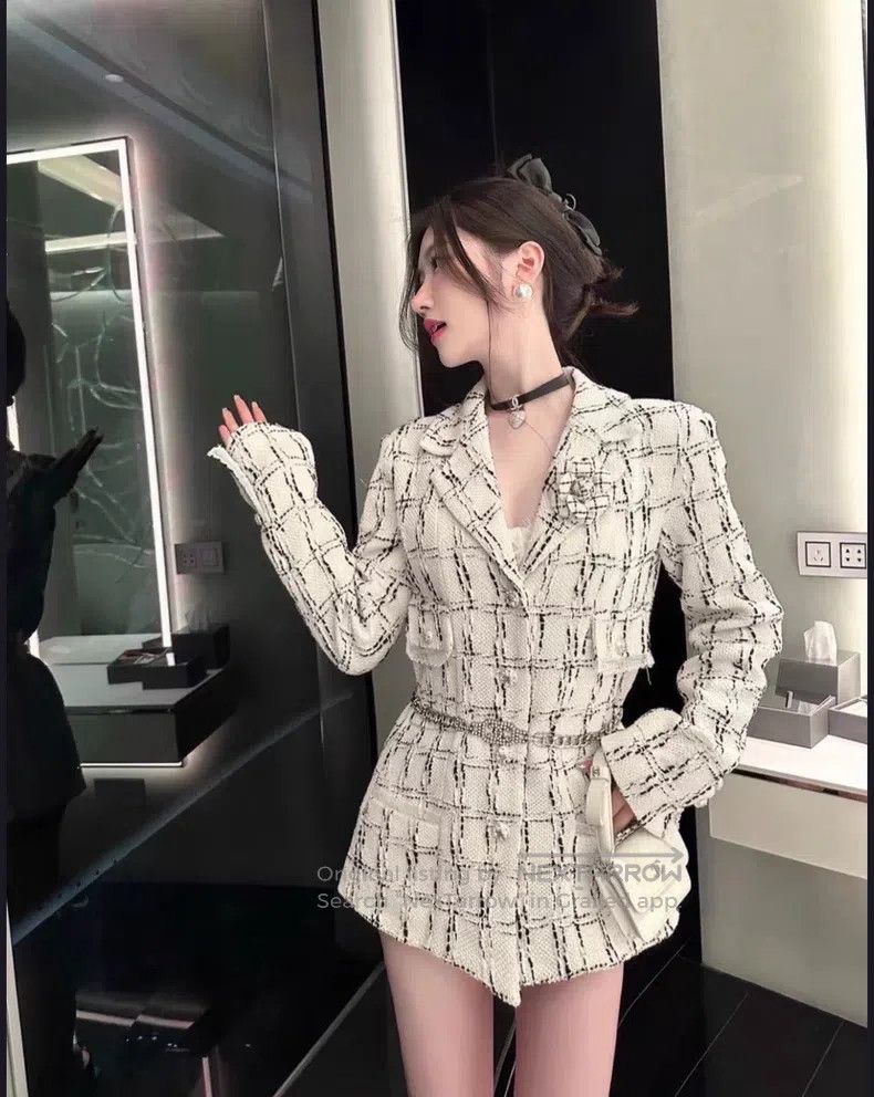 Chanel Chanel Flower show white plaid lace suit Size XXS / US 00 / IT 34 - 7 Thumbnail