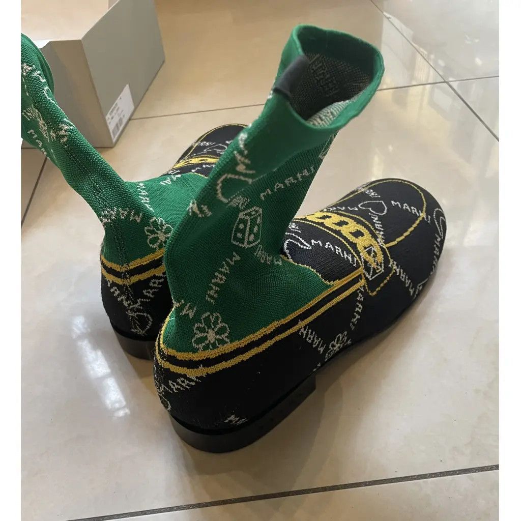 Marni o1y0225 Logo-Print Hi-Top Sneakers in Multicolor Size US 10 / EU 43 - 4 Thumbnail