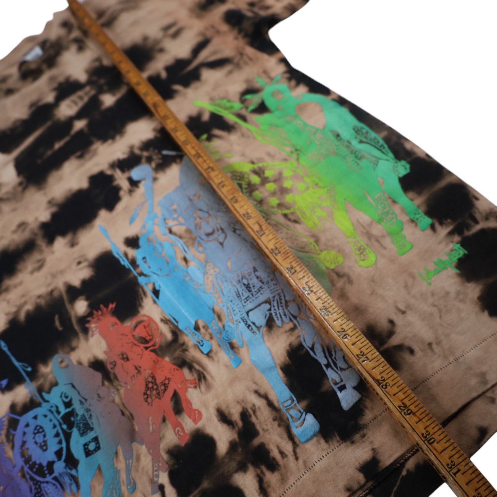 Fruit Of The Loom × Vintage Vintage 90s Native American Rainbow Graphic Tie Dye T Shirt Size US L / EU 52-54 / 3 - 9 Thumbnail