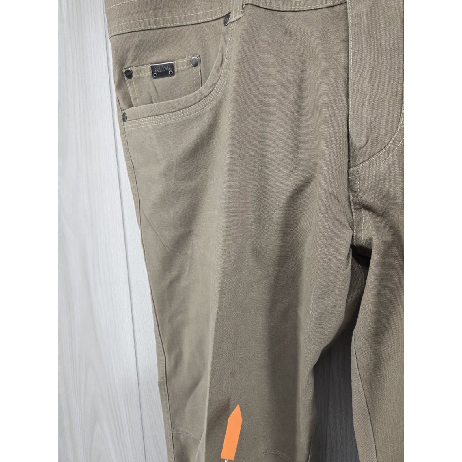 Vintage Kuhl Pants Mens 38x30 Khaki Tan Brown Kanvus Jean Hiking Outdoor Cargo Stripe? Cad Size US 38 / EU 54 - 6 Thumbnail