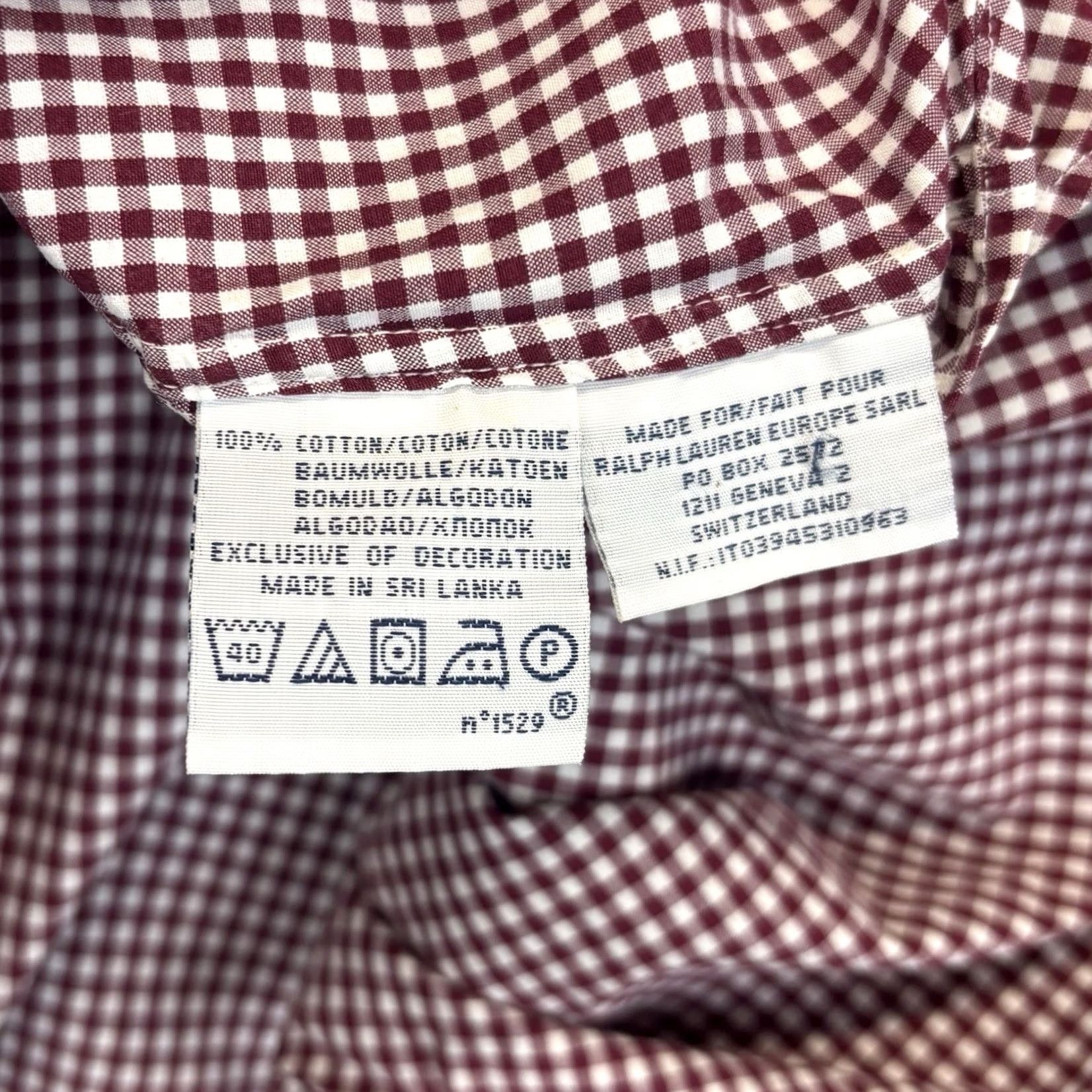 Ralph Lauren VINTAGE? No — Ralph Lauren Check Shirt Custom Fit Large Mens Red White Button Down Long Sleeve Casual Shirt Size US L / EU 52-54 / 3 - 6 Thumbnail