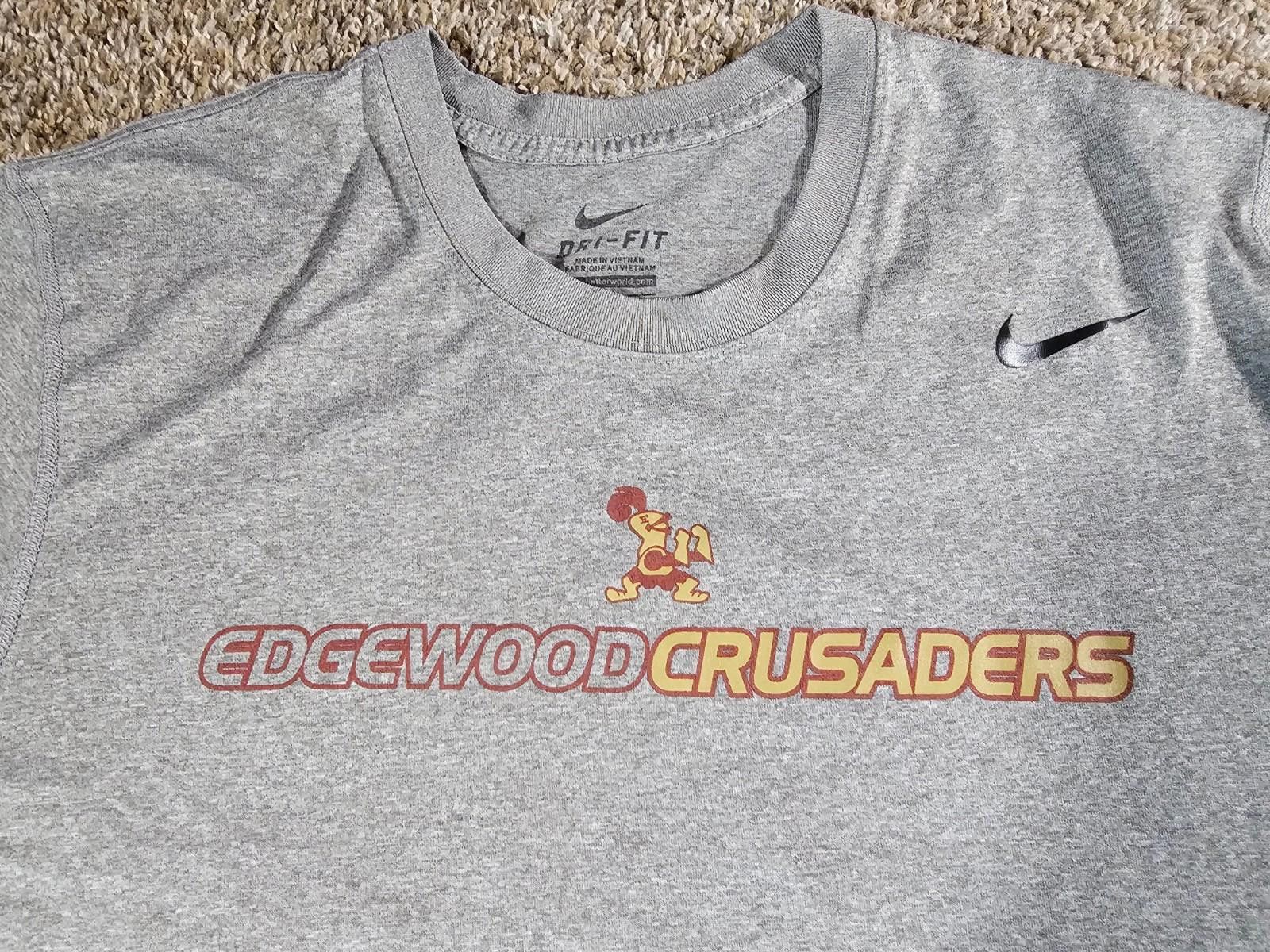 Nike Edgewood Crusaders Nike DriFit tshirt Large Gray Size US L / EU 52-54 / 3 - 2 Thumbnail