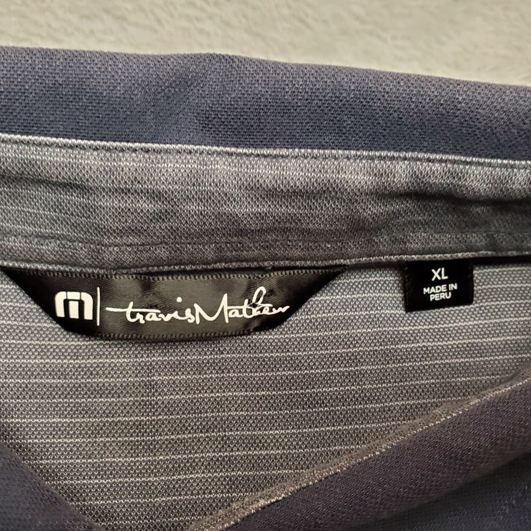 TravisMathew Travis Mathew Shirt Men Polo Gray Extra XL Short Sleeve Pima Cotton Blend Golf Embroidered Logo Casual Sport/Golf Shirt Mens Size US XL / EU 56 / 4 - 5 Thumbnail