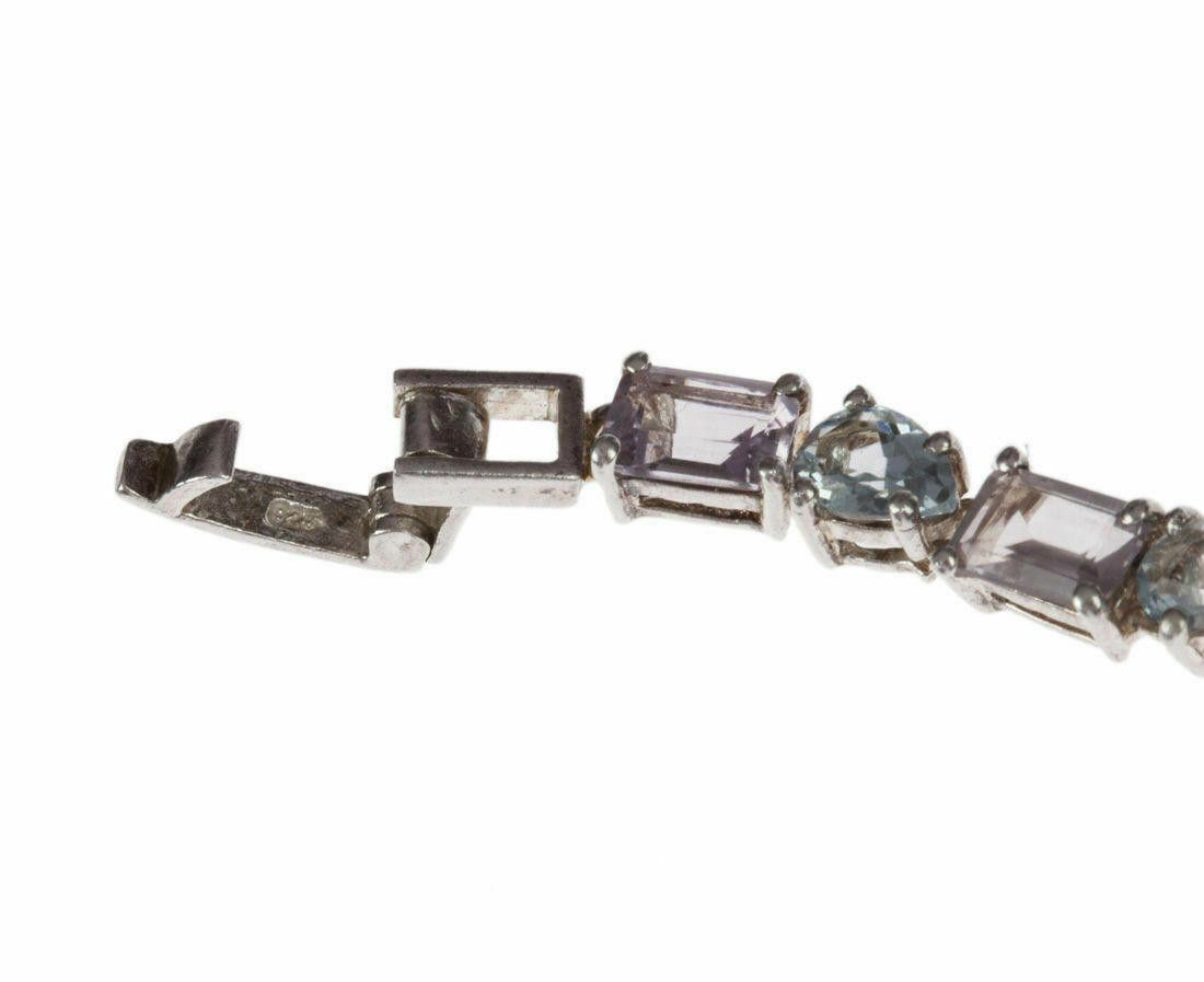 Handmade Blue Topaz and Amethyst Eternity Necklace Size ONE SIZE - 6 Thumbnail