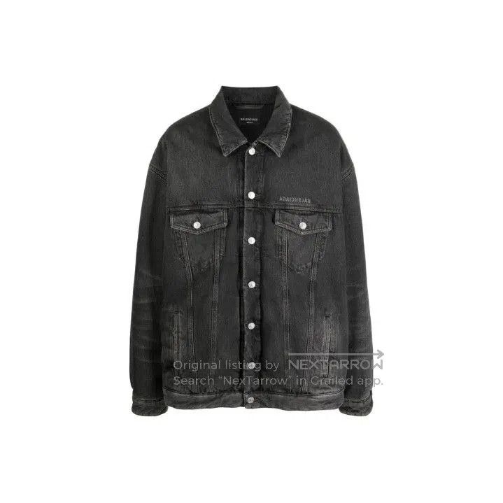 Balenciaga Balenciaga Vintage Logo Print Denim Jacket. Size US L / EU 52-54 / 3 - 1 Thumbnail