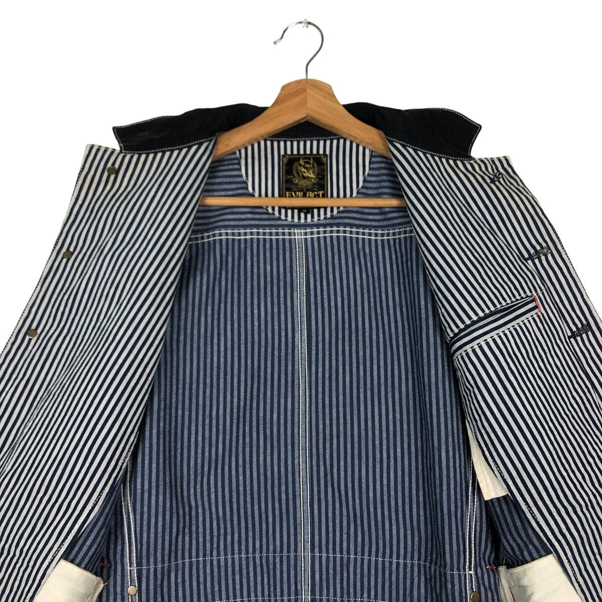 Japanese Brand 🔥VTG HICORY CHORE BIKER JACKET EVILACT MOTORCYCLE KAPITAL Size US S / EU 44-46 / 1 - 14 Thumbnail