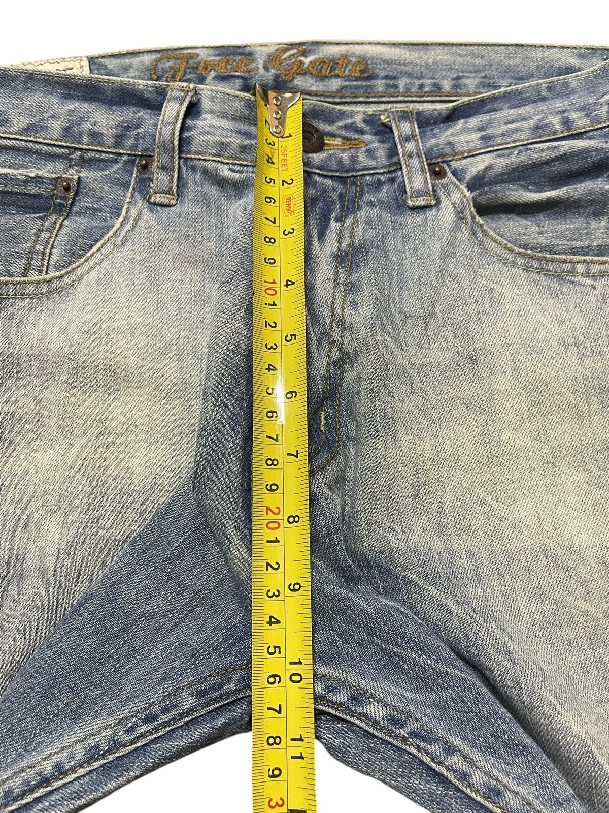 14th Addiction Vintage Japanese Brand Clawmark Wash Distress Baggy Jeans Size US 31 - 16 Thumbnail
