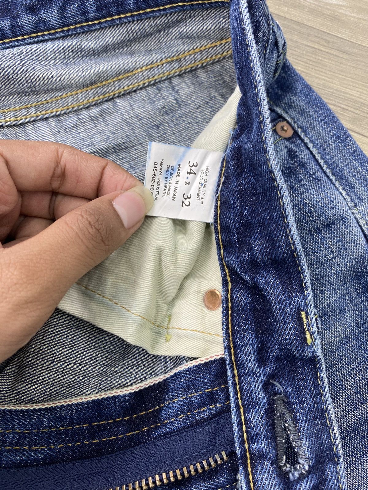 Japanese Brand Knackered Japan Distressed Selvedge Raw Denim Faded Jeans Size US 34 / EU 50 - 10 Thumbnail