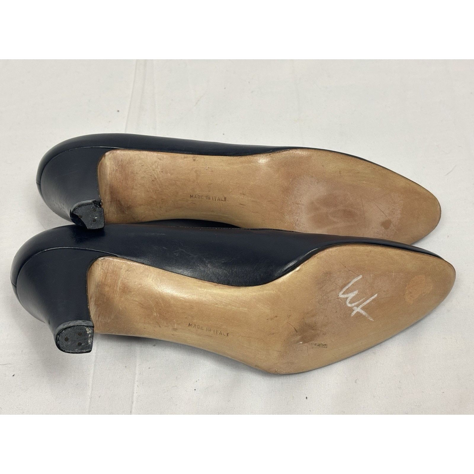 Salvatore Ferragamo Salvatore Ferragamo Navy Women’s 6.5 AAA Leather Buckle Heel Size US 6.5 / IT 36.5 - 7 Thumbnail