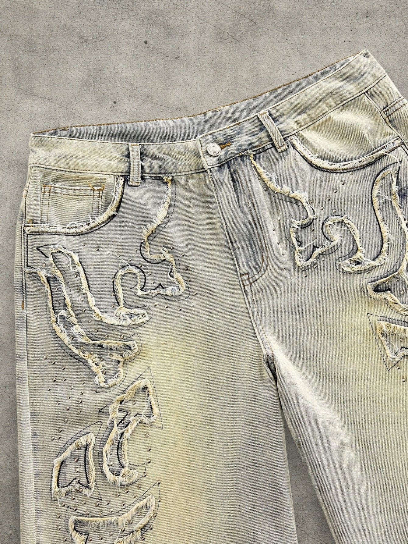 Vintage Washed light jeans shorts Size US 32 / EU 48 - 2 Thumbnail