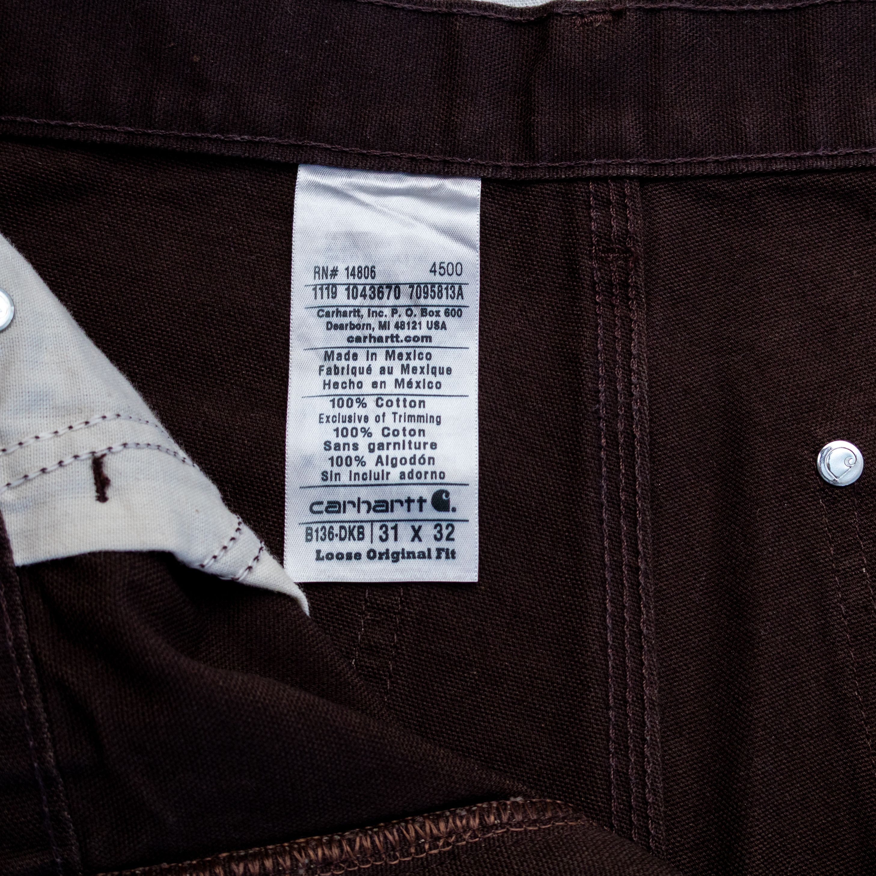 Carhartt Carhartt B136 DKB Double Knee Pants Brown Custom Graphic 31 Size US 31 - 8 Thumbnail