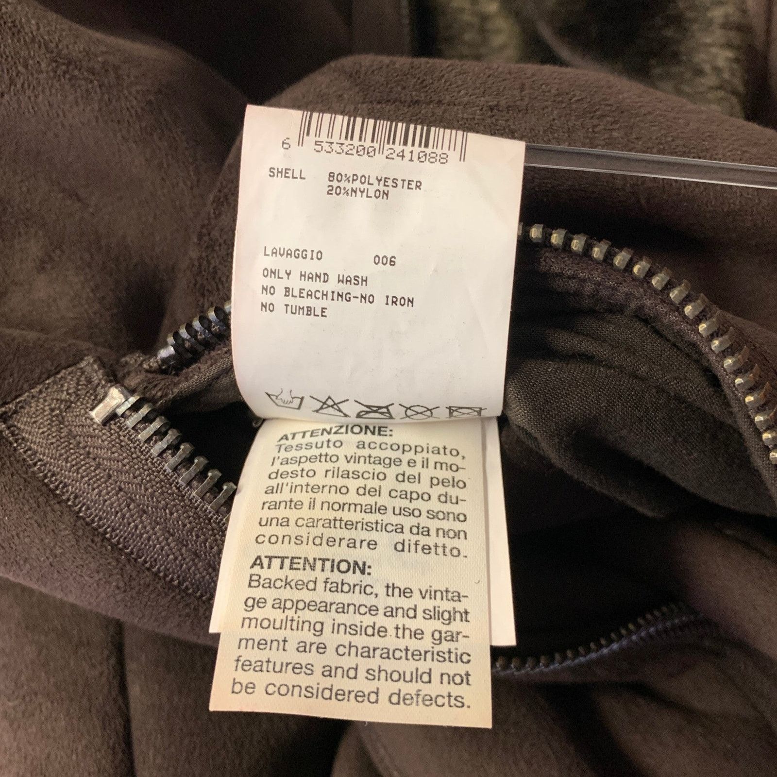 Emporio Armani EMPORIO ARMANI Size 40 Brown Polyester Nylon Zip Up Jacket Size US M / EU 48-50 / 2 - 8 Thumbnail