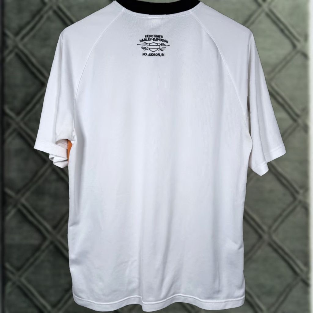 Harley Davidson VTG Harley-Davidson T-Shirt Men White Black Harley-Davidson Motorcycle VTG Jersey Stitched Patches Short Sleeve Crew Neck Large Size US L / EU 52-54 / 3 - 1 Thumbnail