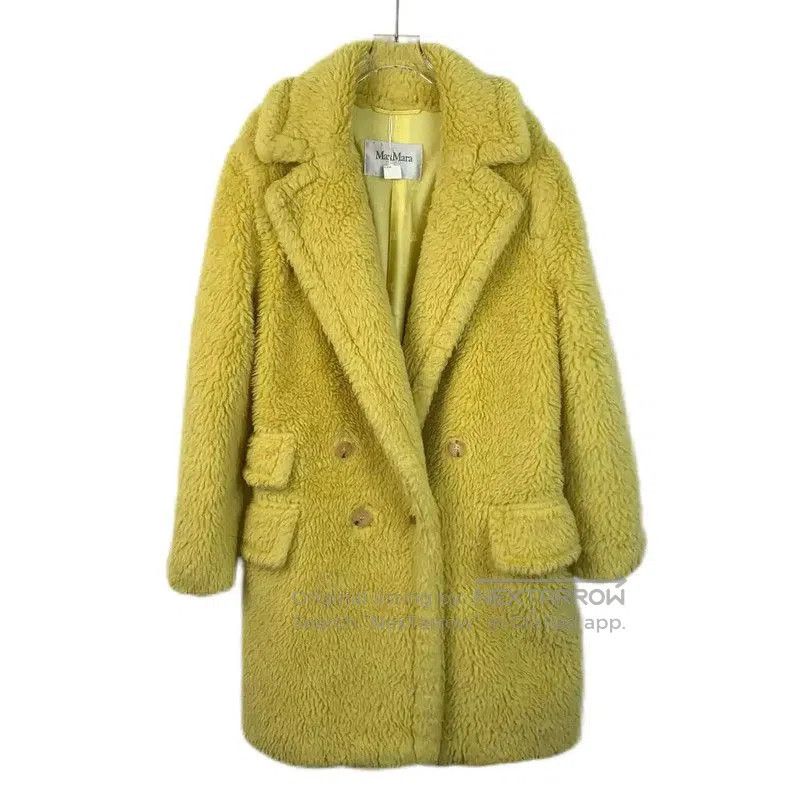 Max Mara MaxMara Yellow Women's Coat in Size S . Size S / US 4 / IT 40 - 1 Thumbnail