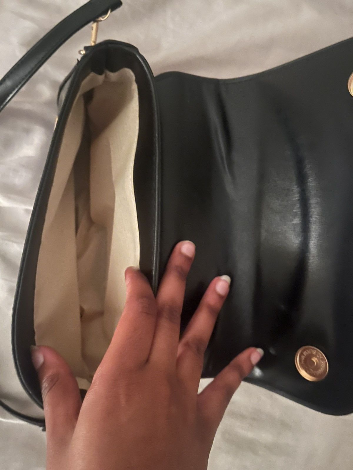 Other asymmetric black leather shoulder bag Size ONE SIZE - 4 Thumbnail