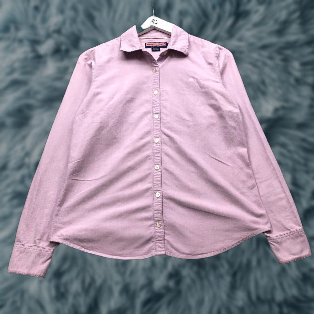 Vineyard Vines Vineyard Vines Button-Up Long Sleeve Dress Shirt Womens Size 8 Medium Purple Size M / US 6-8 / IT 42-44 - 1 Thumbnail