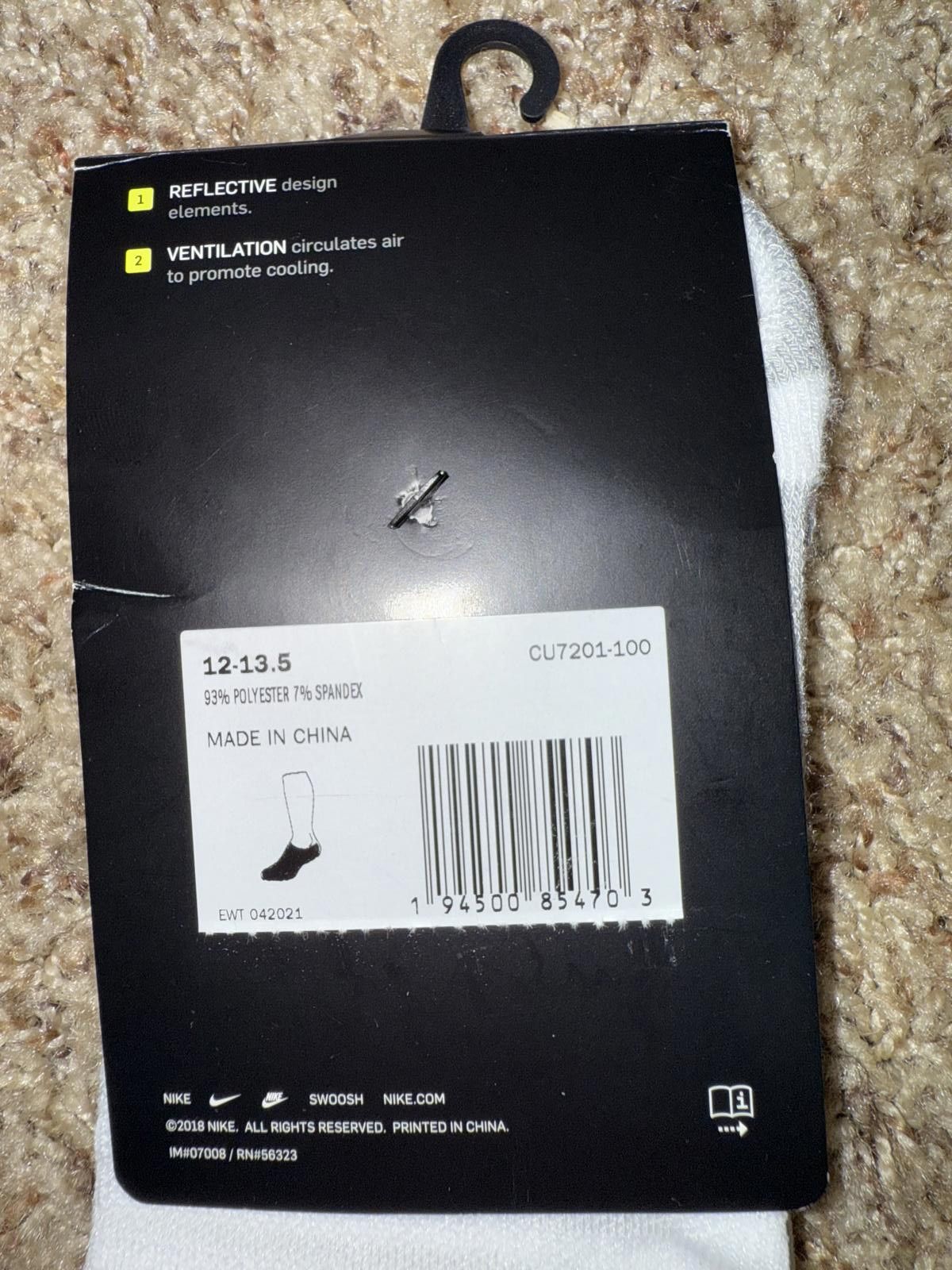 Nike Nike Men’s Spark Cushioned No-Show Running Socks Size ONE SIZE - 6 Thumbnail