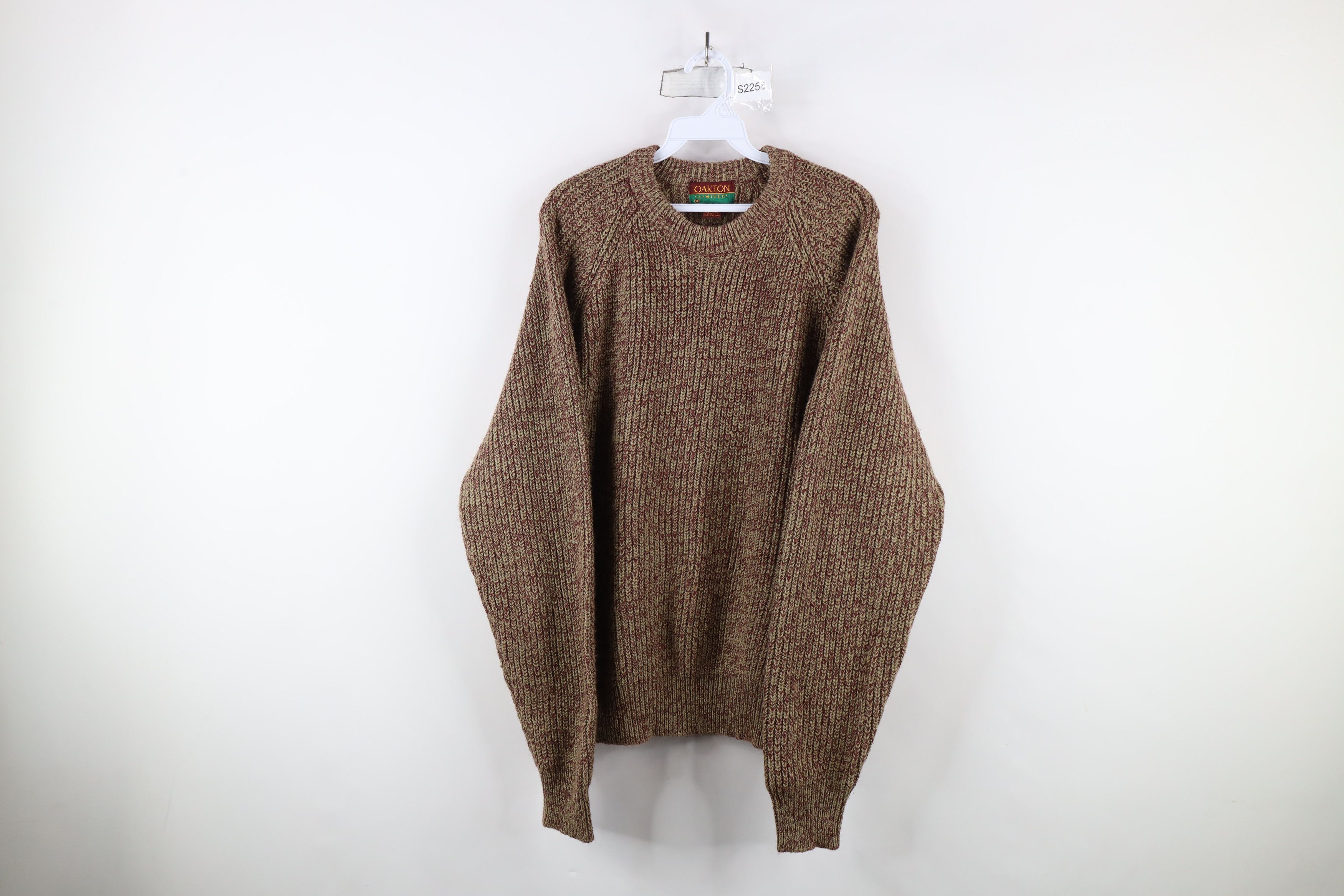 Vintage Vintage 90s Streetwear Ribbed Knit Crewneck Sweater Acrylic Size US XL / EU 56 / 4 - 1 Thumbnail