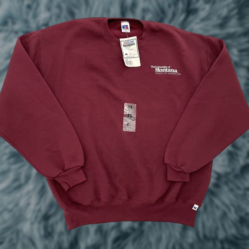 Russell Athletic VINTAGE Russell Athletic University Of Montana Sweatshirt Adult XL Red Crew Neck Pullover Men NEW Size US XL / EU 56 / 4 - 1 Thumbnail