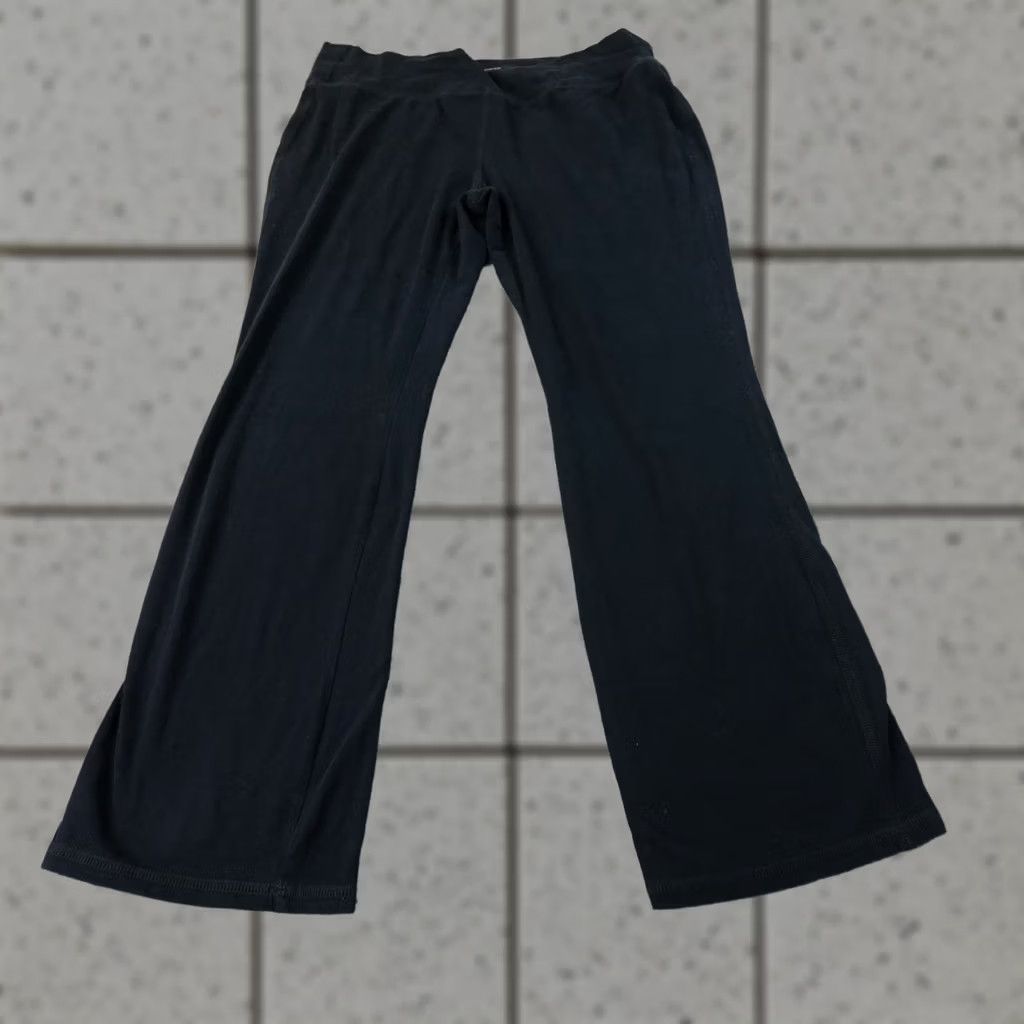 Eileen Fisher Eileen Fisher Pants Womens PL Black Pull On Low Rise Boot Flare Comfort Stretch Size 36" / US 14 / IT 50 - 1 Thumbnail