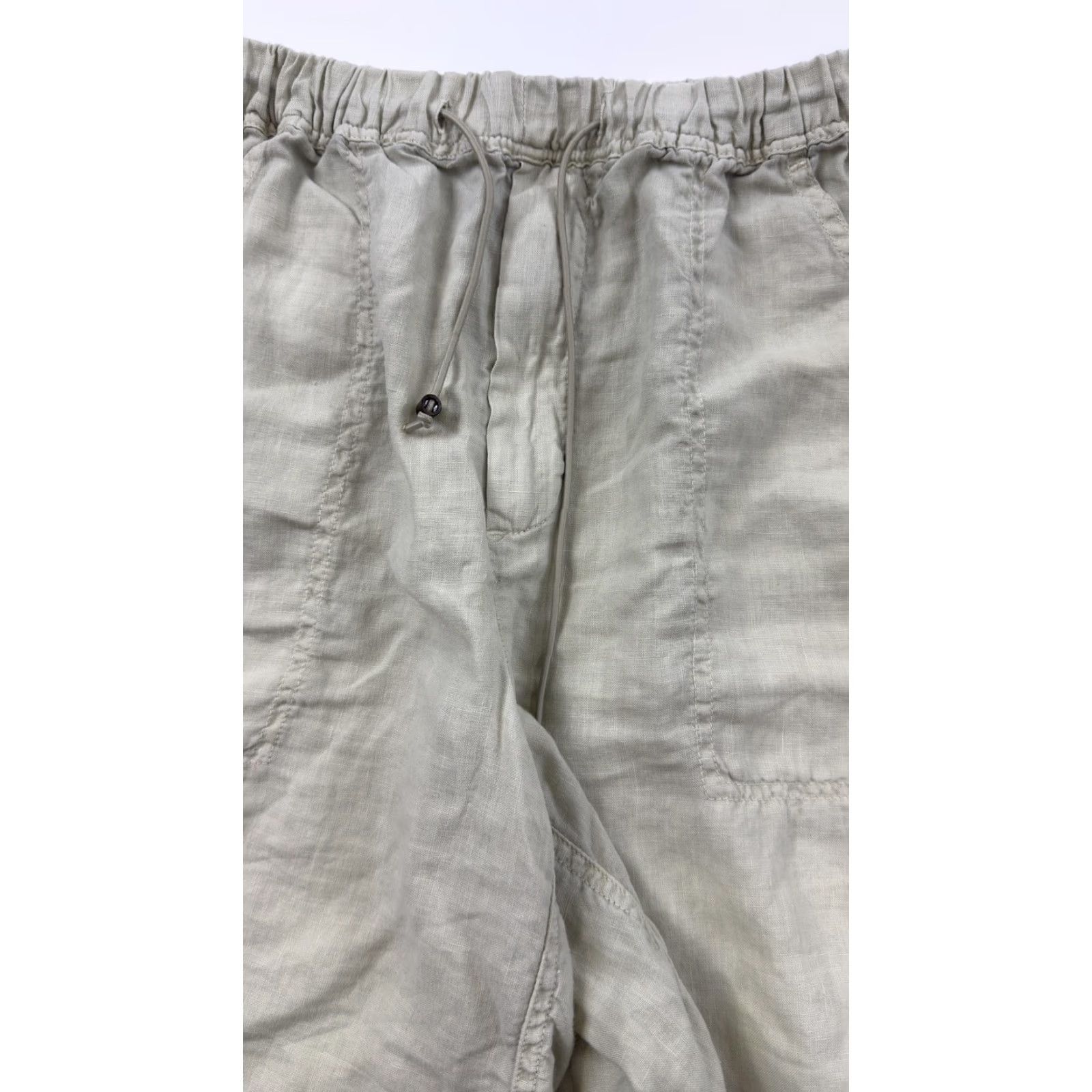 Vintage VINTAGE Elements by Arnold Zimber Linen Shorts Mens Small Beige Casual Summer 90s Size US 29 - 3 Thumbnail