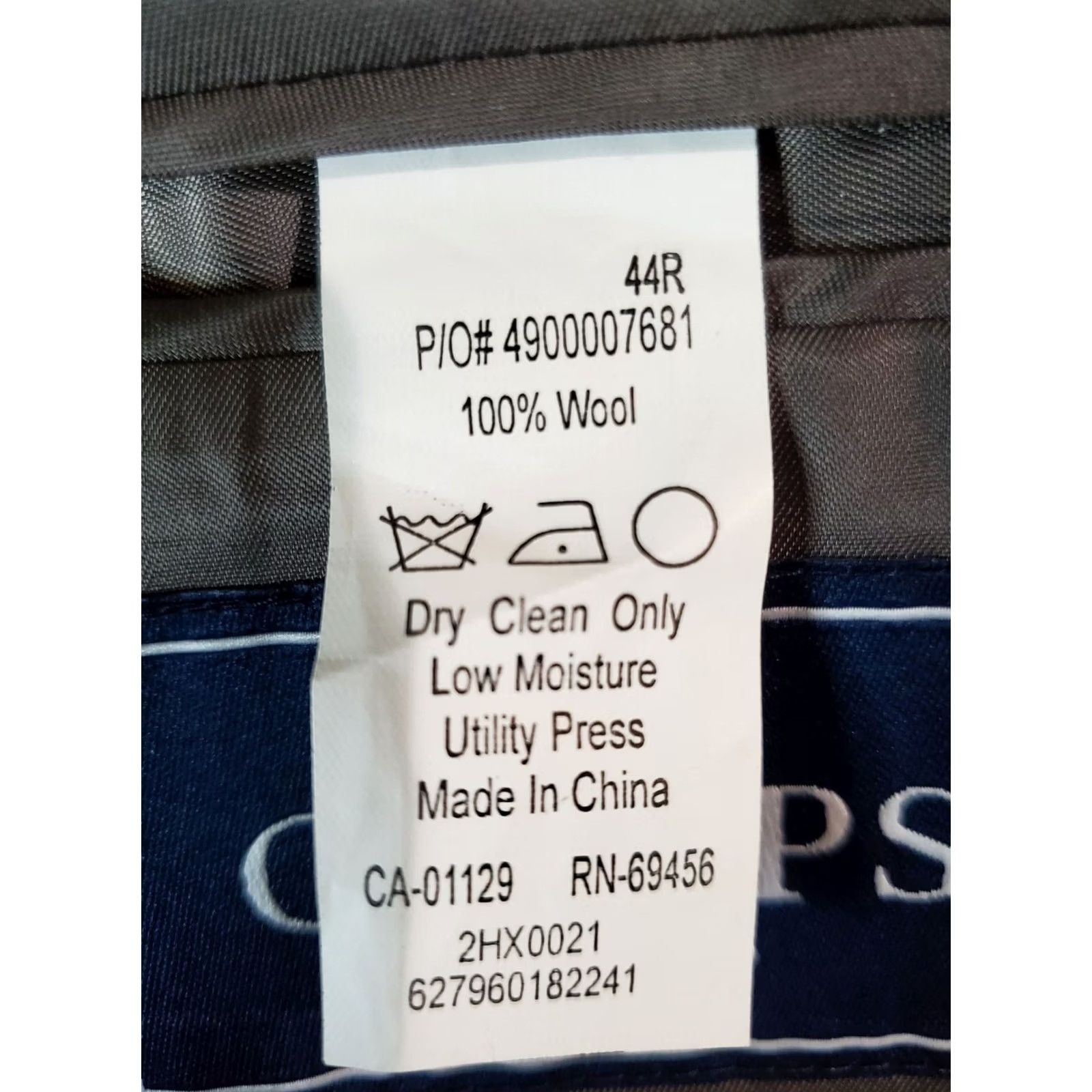 Chaps Chaps Ralph Lauren Mens Blazer Size 44R Gray 100% Wool Sports Coat Size 44R - 5 Thumbnail
