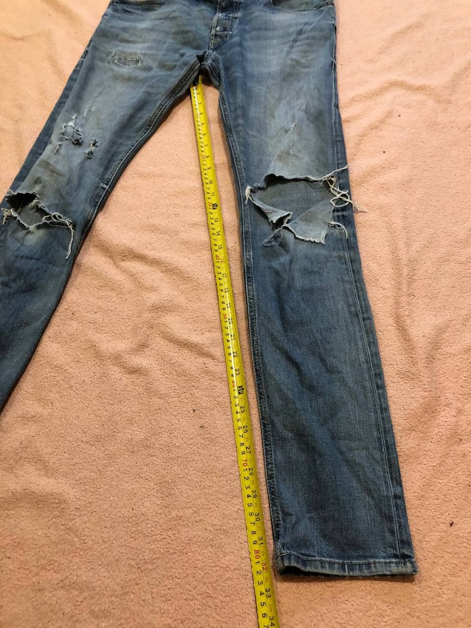 Diesel vintage blue jeans Diesel crazy Y2K size 33 streetwear Size US 33 - 20 Thumbnail