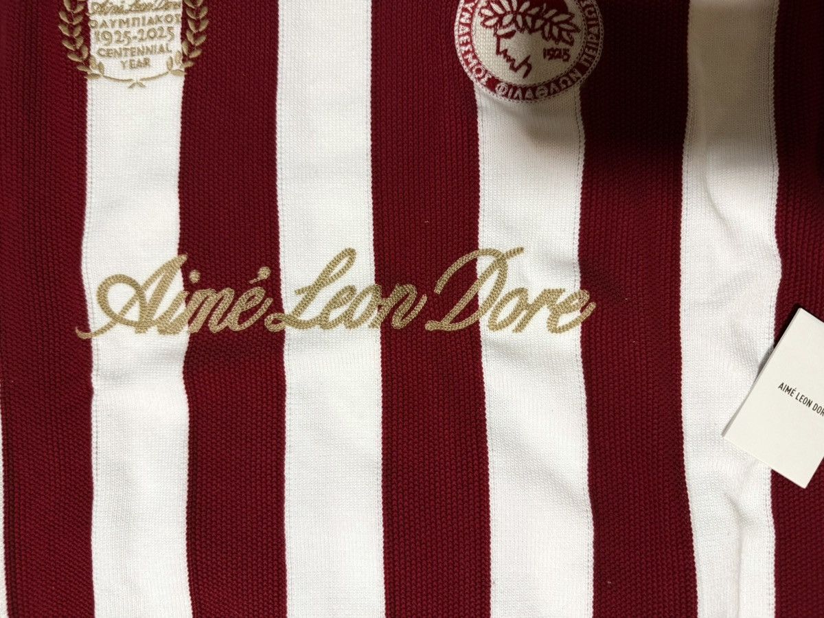 Aime Leon Dore Aime Leon Dore ALD Olympiacos F.C. Striped Crewneck Sweater Size US XXL / EU 58 / 5 - 5 Thumbnail