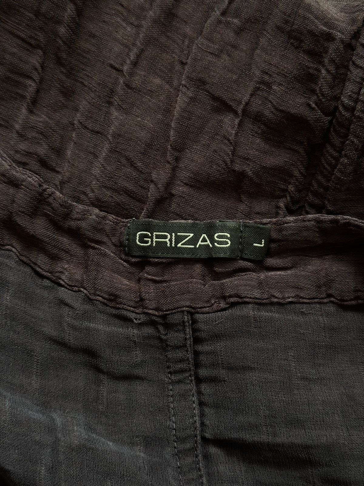 Other Grizas linen + silk blend crinkle plisse assymetric blouse Size L / US 10 / IT 46 - 6 Thumbnail