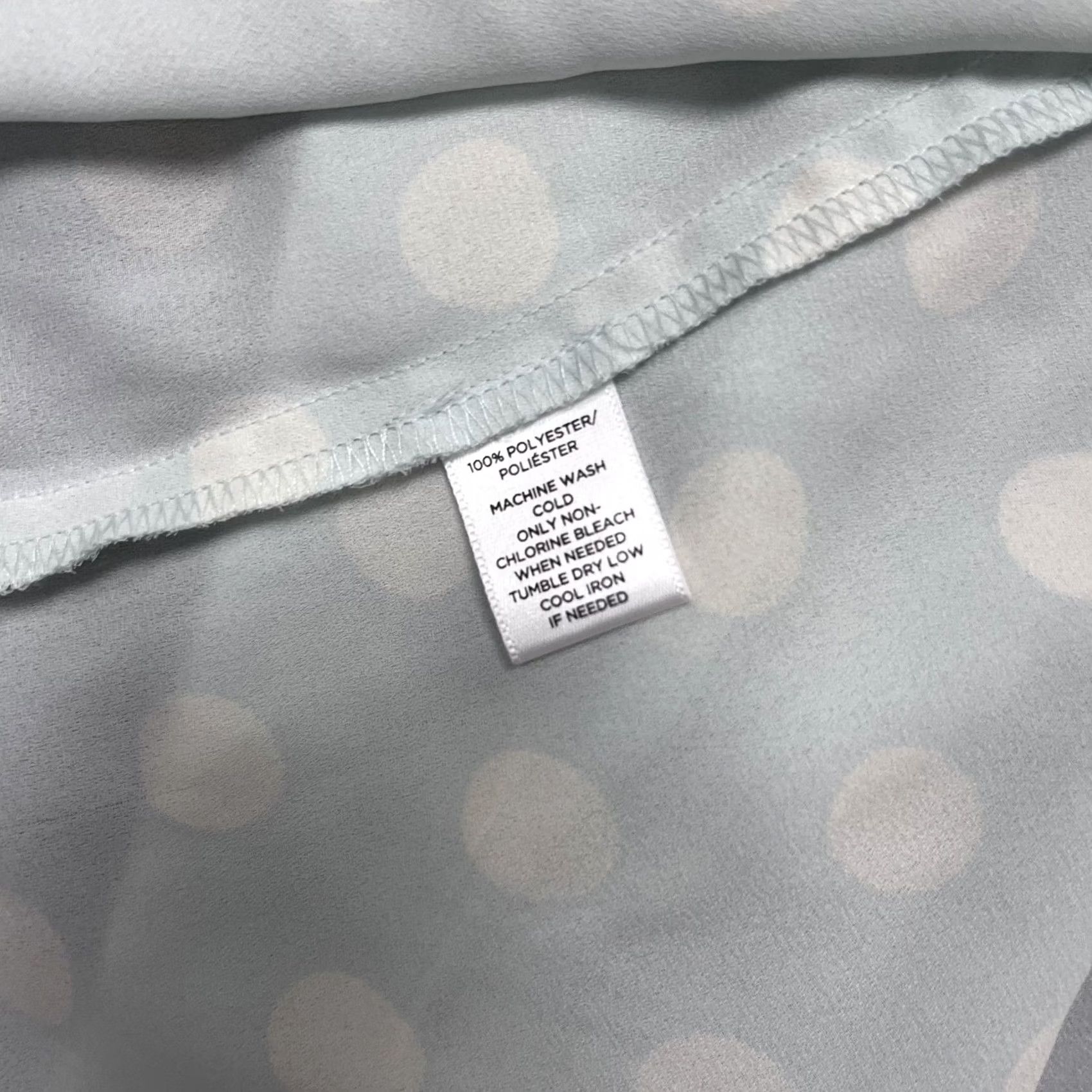 Loft LOFT Petites Shirt Womens XL Polka Dot Button-Down Blue Light Size XL / US 12-14 / IT 48-50 - 3 Thumbnail