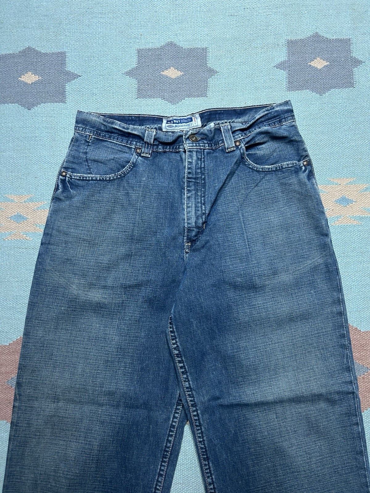 Vintage Vtg y2k old navy mechanics jeans baggy wide workwear 32x30 Size US 32 / EU 48 - 7 Thumbnail