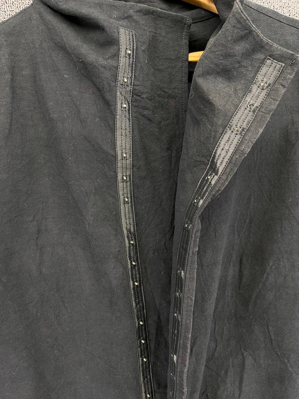Vintage × Yohji Yamamoto Vintage Yohji Yamamoto Rare Button Up Black Long Jacket Size US L / EU 52-54 / 3 - 16 Thumbnail