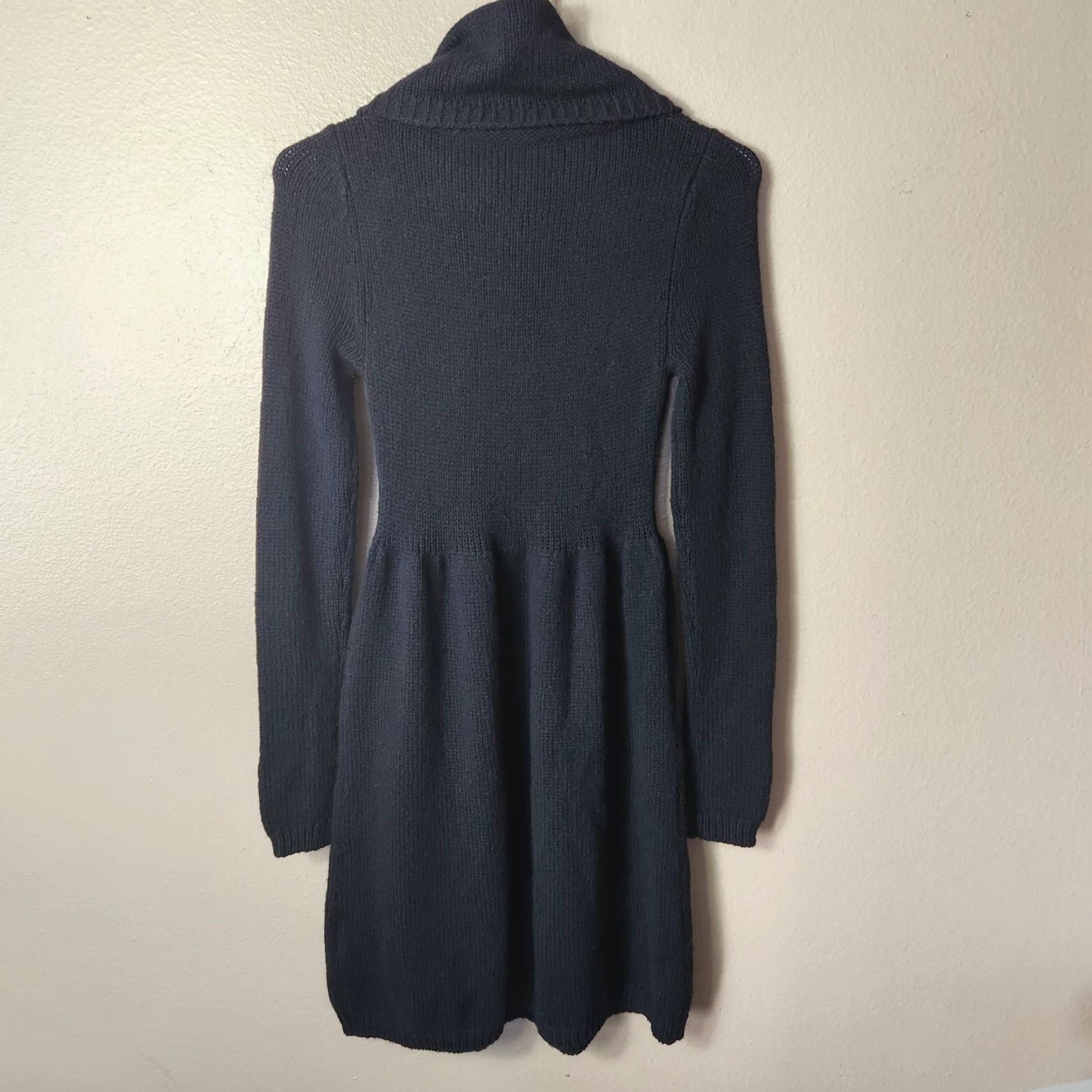 Vince Vince Wool Blend Black Turtleneck Sweater Dress-Size S Size S / US 4 / IT 40 - 5 Thumbnail