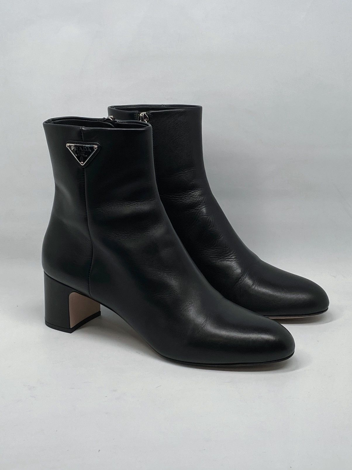 Prada Prada Leather Zip Ankle-Booties Size US 7 / IT 37 - 3 Thumbnail
